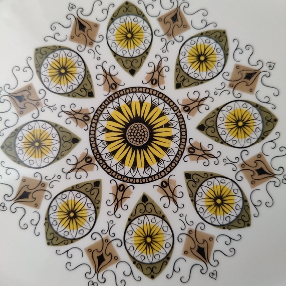 Vintage c.60s | Swinnerton's Ironstone oval platter | paisley green - Picture 11 of 12